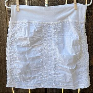 XCVI Wearables The Trace Ruched Mini Skirt In White Sz  Small